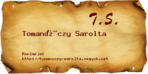 Tomanóczy Sarolta névjegykártya