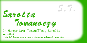 sarolta tomanoczy business card